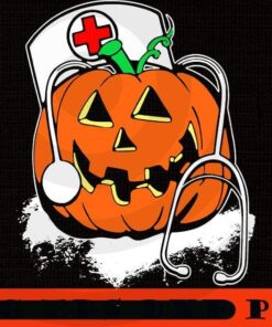 Nurse Halloween pumpkin Emoji png, Halloween 2021, Halloween Theme, Horror Halloween, Funny Scary Cute Halloween gift, Customizable PNG