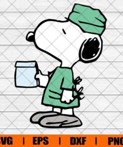 Nurse Snoopy Svg, Snoopy Svg, Disney Svg, Layered SVG, DXF, PNG, EPS