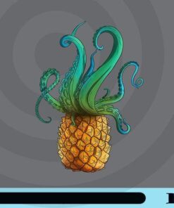 Octopus Pineapple, Pineapple With Tentacle, Love Pineapple, Love Octopus, Funny Summer Customizable Png