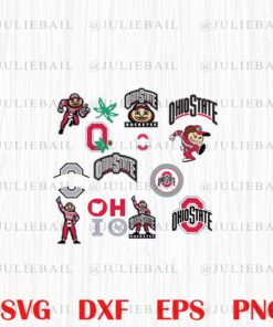 Ohio State University, Ohio State Football Team, American Football, Layered SVG, DXF, PNG, EPS