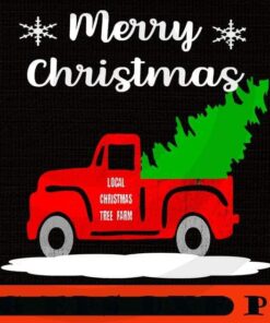 Old Vintage Red Truck Merry Christmas Shirt Christmas Tree , Happy Christmas X-mas, Christmas Truck, Christmas Day, Christmas Gift, Customizable PNG