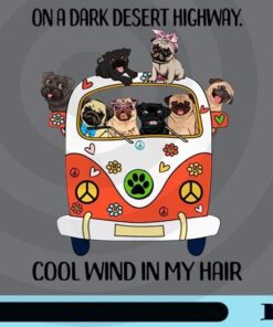 On A Dark Desert Highway Dog, Feel Cool Wind In My Hair, Dog, Funny Dog, Dog Mom, Dog Lover Customizable Png