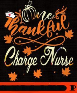one thankful charge nurse thanksgiving gift, 2021 Halloween, retro vintage halloween art, 2021 halloween gift, halloween theme Customizable PNG