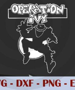 Operation Ivy Logo T-Shirt , American punk rock band music Ska Man Guy, Official Merch Customizable Layered Svg, Svg Eps Png Dxf