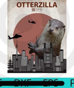 Otterzilla - Giant Otter , Halloween 2021, Halloween, Halloween Theme, Halloween Art, 2021 Halloween, Halloween Gift, Man woman gift, Customizable PNG