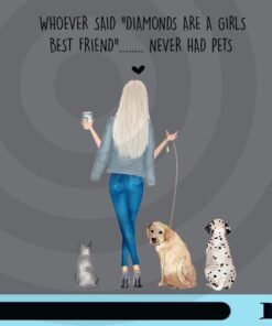 Owner and Pet, Diamond Are A Girls Best Friends, Never Had Pets, Dog Lovers, Cat Dog, Dog Cat Lover Gift, Dog Mom, Customizable Png
