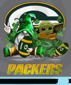 Packers, Gnome With Baby Yoda, St. Patrick's Day, Baby Yoda Irish, Gnome Irish, St. Patrick's Customizable Png