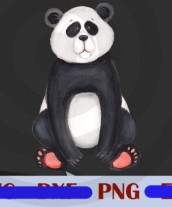 Panda Bear Set Panda No Shadow cute animal Customizable PNG