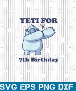 Pastel Big Foot Dabbing, Yeti for my 7th Birthday, Dabbing Meme, Cute Big Foot, Layered SVG, DXF, PNG, EPS