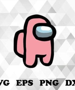 Pastel Pink Among Us Crewmate, Among Us, Among Us Lovers, Pink Lovers, Gift for Girl, Layered SVG, DXF, PNG, EPS