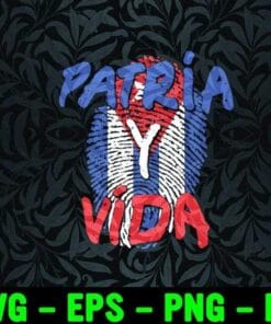 Patria Y Vida, Group of Black Cuban Singers, Fatherland and Life,Homeland Layered Svg Eps Png Dxf