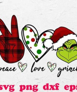 Peace Love Grinch, Grinch Smile , Christmas, Grinch Lover, Merry Christmas, Christmas Hat svg, png, dxf, eps