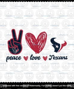 Peace Love Texans svg, Houston Texans svg, Texans svg, NFL Football svg, Customizable Layered Svg, Svg Eps Png Dxf
