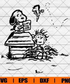 Peanuts Crossed Into Charlot's Web, Snoopy, Charlie Brown, Woodstock, cartoon, Layered SVG, DXF, PNG, EPS