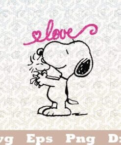 Peanuts Snoopy Woodstock mother's love, Love Snoopy Dogs, Gift for Kids, cartoon, SVG PNG DXF, EPS, PDF