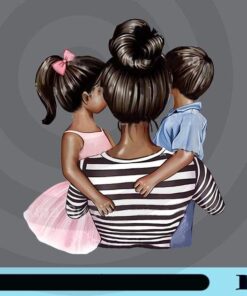 Peek a boo Girl, Peeking kids, Black Girl, African America Family, Mom and Children, Daughter, Son, Mom Gift, Customizable Png