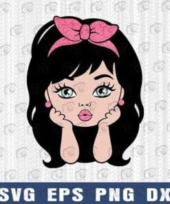 Peekaboo Girl, Princess, Baby Girl, Cute Girl, Peek a boo Girl, Girl with Headband, Love Little Girl, Layered Svg, Dxf, Eps, Png