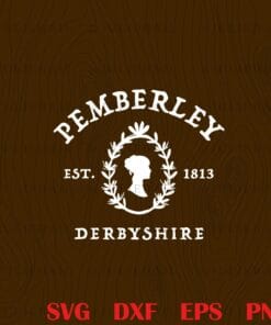 Pemberley, Pride And Prejudice, Jane Austen, Mr Darcy , Elizabeth Bennet, Gift For Book Lover, reading, Layered Svg Eps Png Dxf