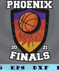 Phoenix Basketball Valley of Sun PHX Sports Arizona Team Customizable Layered Svg, Svg Eps Png Dxf