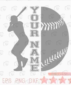Pitch in for Baseball, Baseball Lovers, Baseball Gift, Love Baseball, Half Of Baseball Layered Svg Eps Png Dxf