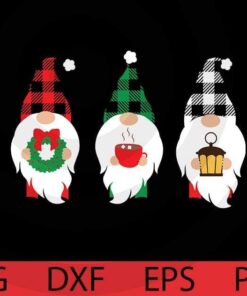 plaid gnomes, happy Christmas, Xmas gnomes bundle, Christmas Gnomes Bundle Customizable Layered Svg, Svg Eps Png Dxf