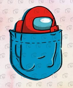 Pocket Impostor, Among Us , Videogame, Impostor Lovers Layered Svg Eps Png Dxf