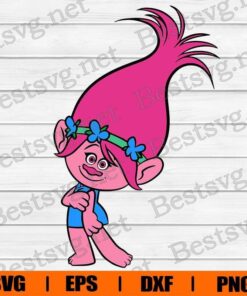 Poppy Trolls , Poppy Lover , Poppy Cute, Poppy Trolls Cartoon, Disney Cartoon, Svg Eps Png Dxf