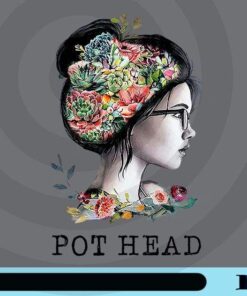 Pot Head, Womens Pot Head Floral Succulent Gardening, Cactus, Geometric Customizable Png