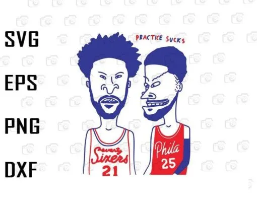 Practise Sucks, Severty Sixers, Phila, Philadelphia 76ers, Basketball, Basketball Lovers, Funny Man, Layered SVG, DXF, PNG, EPS