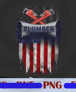 Proud American Plumber, American Flag, Mechanic men Customizable Png