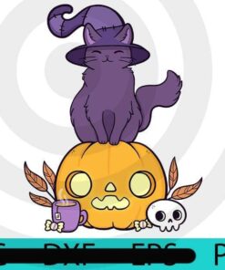 Pumpkin Cat , Halloween 2021, Halloween, Halloween Theme, Halloween Gift, 2021 Halloween, Awesome Scary Cute Funny Halloween Cat, Customizable PNG