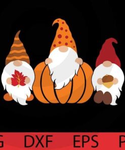 Pumpkin fall leaf halloween, Cute sweet awesome Funny Gnomes Customizable Layered Svg, Svg Eps Png Dxf