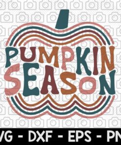 Pumpkin Season retro SVG cut file - Retro fall svg, kid fall shirt svg, pumpkin patch svg, fall mama svg - Commercial Use, Digital File Retro Vintage Halloween Art Customizable Layered Svg, Svg Eps Png Dxf