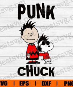 Punk Chuck, Snoopy With Friend, Snoopy Cartoon, Disney Cartoon, Layered SVG, DXF, PNG, EPS