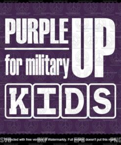 Purple Up For Military Kid Svg, Military Child And Proud Of It, Proud Army Family Svg, Patriotic Military Svg, Veteran Of US Army, Customizable Layered Svg, Png, Dxf, Eps