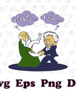 Pythagoras and Einstein, C2, Teacher SVG, Math Teacher SVG , Math Funny SVG, Science, Layered Svg Eps Png Dxf