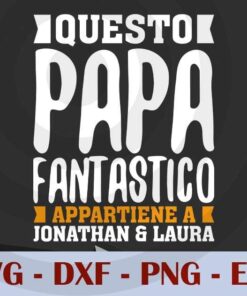 Questo Papa Fantastico , Love Dad, Daddy, Father's Day, Customizable Layered Svg, Svg Eps Png Dxf