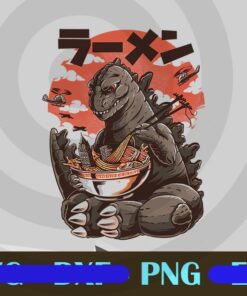 Ramen Godzilla, Ramen Godzilla, Kaijus Ramen Anime Gift, Vintage Kaiju Ramen Zilla Harajuku, Customizable PNG