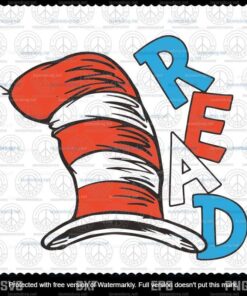 Read Hat svg, Dr Seuss svg, The Cat in the Hat svg, Customizable Layered Svg, Svg Eps Png Dxf