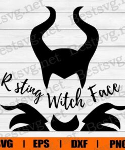 Resting Witch Face, Maleficent Lover , Disney Witch , Maleficent Cartoon, Disney Cartoon, Svg Eps Png Dxf