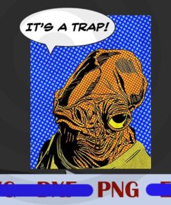 Retro Admiral Ackbar It's A Trap Star Wars, pic space opera media franchise, Star Wars Customizable Png