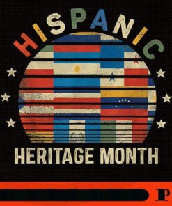 Retro art Hispanic Heritage Month, Spain, Mexico, The Caribbean, Central and South America Culture Language Customizable PNG