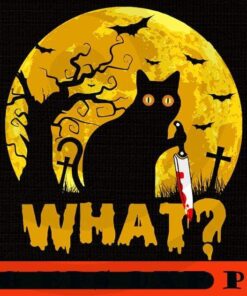 Retro Cat What png, Halloween 2021, Halloween Theme, Horror Halloween, Funny Scary Cute Halloween gift, Customizable PNG