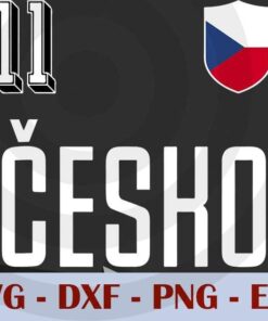 Retro Czech Republic Soccer Jersey Czechia C??slo 11 football sport T-Shirt Customizable Layered Svg, Svg Eps Png Dxf