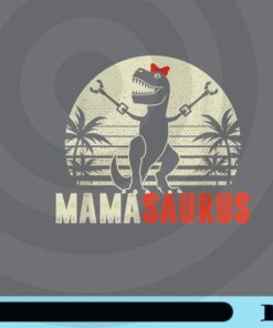 Retro Mamasaurus Funny Mama-Saurus T-Rex Dinosaur Mom Customizable PNG