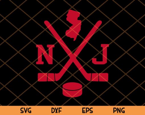 Retro New Jersey Hockey Sticks Vintage NJ Fan Gift Svg Trending Customizable Layered Svg, Svg Eps Png Dxf