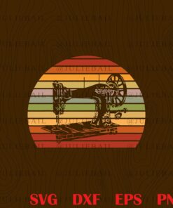 Retro Sewing Machine, Seamstress Dressmaker Gift, Sewing Lover, Sewing Machine, Gift For Women Svg, Dxf, Eps, Png