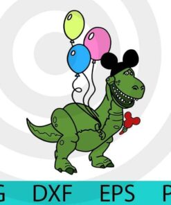 Rex With Mickey Mouse Ears T-shirt, T-rex Mickey Shirt, Funny Disney Shirt, Toy Story Shirt, Rex Shirt, Disney Trip Shirt Customizable Layered Svg, Svg Eps Png Dxf