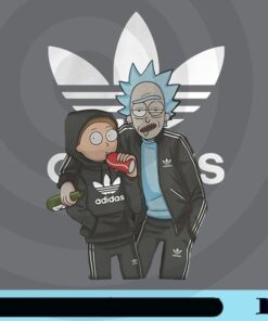 Rick And Morty, Kid And Grandpa, Adventure, Adidas Logo, Drunker Rick, Morty, fashion film Netflix Series Customizable Png