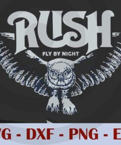 Rushs Fly by Night, Canadian rock band Rush, Music lover, Customizable Layered Svg, Svg Eps Png Dxf
